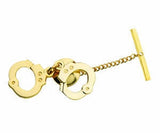 Handcuffs Tie Tac w/Jewelers Clutch, Chain & Bar