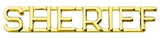 SHERIFF Die Struck Letters, 2 Posts & Clutch Backs, Pairs, 1/4" High