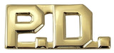 P.D. Die Struck Letters, 2 Posts & Clutch Backs, Pairs, 1/2" High