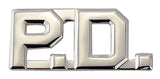 P.D. Die Struck Letters, 2 Posts & Clutch Backs, Pairs, 1/2" High