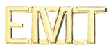 EMT Die Struck Letters, 2 Posts & Clutch Backs, Pairs, 3/8" High