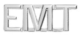 EMT Die Struck Letters, 2 Posts & Clutch Backs, Pairs, 3/8" High