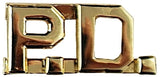 P.D. Die Struck Letters, 2 Posts & Clutch Backs, Pairs, 3/8" High