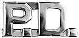 P.D. Die Struck Letters, 2 Posts & Clutch Backs, Pairs, 3/8" High