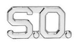 S.O. Die Struck Letters, 2 Posts & Clutch Backs, Pairs, 3/8" High