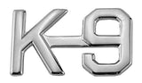 K-9 Die Struck Letters, 2 Posts & Clutch Backs, Pairs, 1/2" High