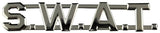 S.W.A.T. Die Struck Letters, 2 Posts & Clutch Backs, Pairs, 1/2" High
