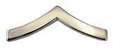Metal Rank Insignia, 2 Posts & Clutch Backs, Pairs, Mini-3/4" Wide
