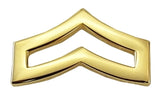 Metal Rank Insignia, 2 Posts & Clutch Backs, Pairs, Mini-3/4" Wide