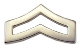 Metal Rank Insignia, 2 Posts & Clutch Backs, Pairs, Mini-3/4" Wide