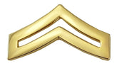 Metal Rank Insignia, 2 Posts & Clutch Backs, Pairs, Mini-1" Wide
