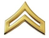 Metal Rank Insignia, 2 Posts & Clutch Backs, Pairs, Mini-3/4" Wide