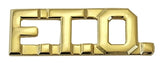 F.T.O. Die Struck Letters, 2 Posts & Clutch Backs, Pairs, 3/8" High