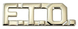 F.T.O. Die Struck Letters, 2 Posts & Clutch Backs, Pairs, 3/8" High