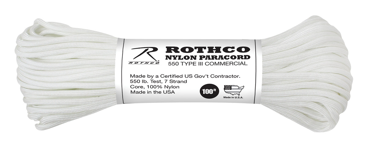 Rothco 550lb Type III Polyester Paracord 100 Ft. – Top Tier Tactical