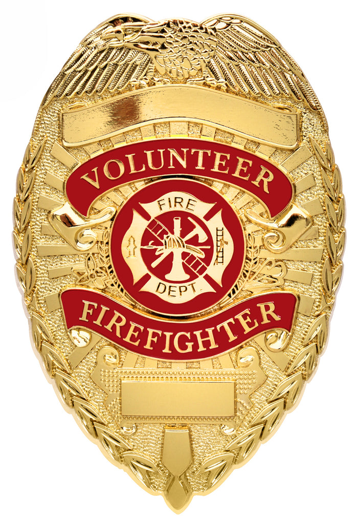 Firebage Sign Deluxe Volunteer Fire Department Badge – Top Tier Tactical