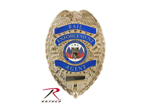 Gold Bail Enforcement Agent Badge