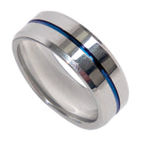 Tungsten Carbide Thin Blue Line Ring