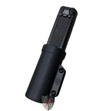 Flashlight Case - Bezel Up with Molle Lok, Plain Black