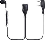 Commixc 2-Pin 3.5mm/2.5mm in-Ear Walkie Talkie Earpiece with PTT Mic, Compatible with Kenwood Bao Feng Two-Way Radios