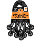 Black Ball Bungees Heavy Strength Tie Downs 11" 10 Pack