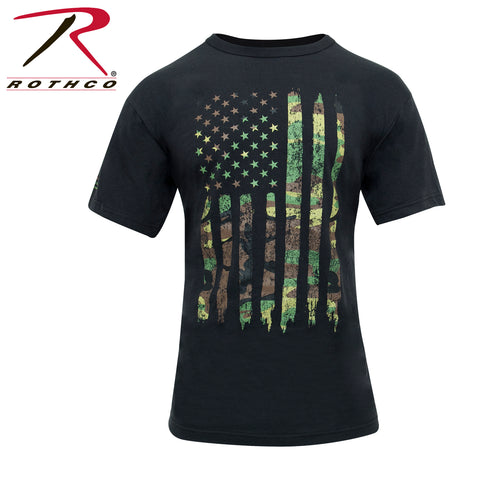 Rothco Camo US Flag Athletic Fit T-Shirt