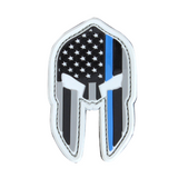 Blue Line Spartan Helmet Patch