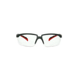 3M™ Solus™ 2000 Series, S2001SGAF-RED, Gray/Red Temples, Scotchgard™ Anti-Fog Coating, Clear AF-AS lens