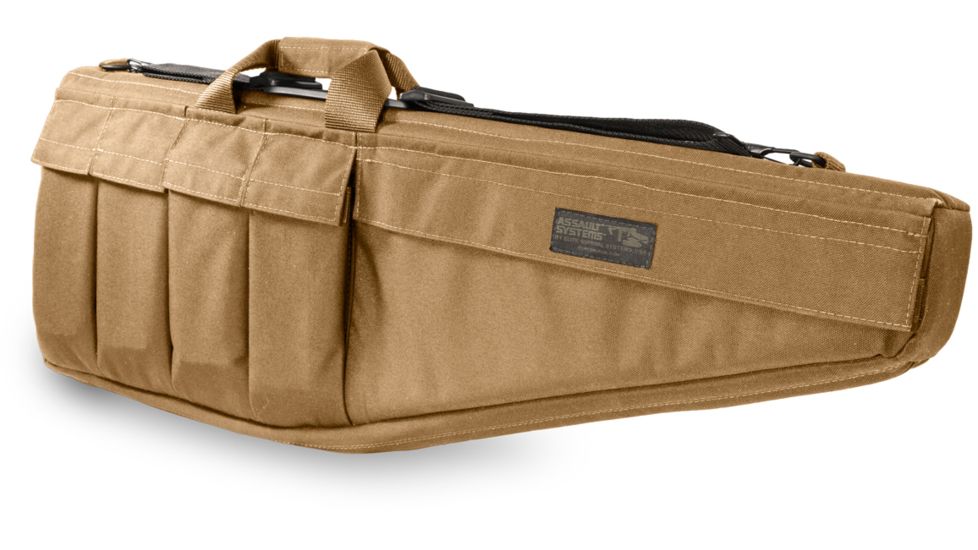 Assault Systems Rifle Case, 28", Coyote Tan, 9mm Stick Mags