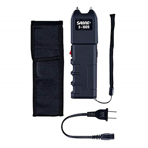 SABRE Tactical Stun Gun with LED Flashlight & Anti-Grab Technology